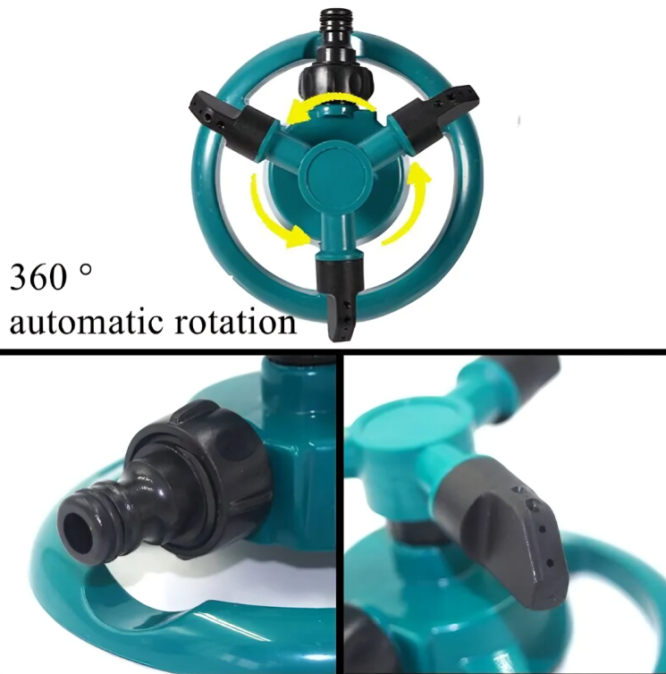 Sprinkler Nozzle 360 Degree Automatic Rotating Water Spray Garden Lawn Automatic Sprinkler Garden Watering Irrigation Supplies