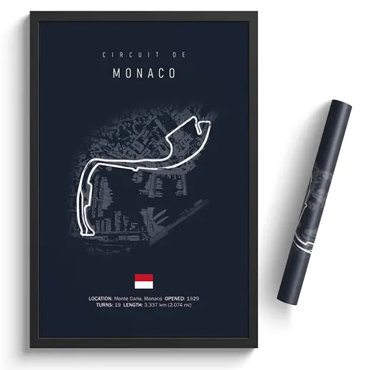 Formula One Posters Imola Monaco Track Circuit Canvas Painting F1 Wall Art Nordic Poster Aesthetic Motorsport Race Picture for Home Decor