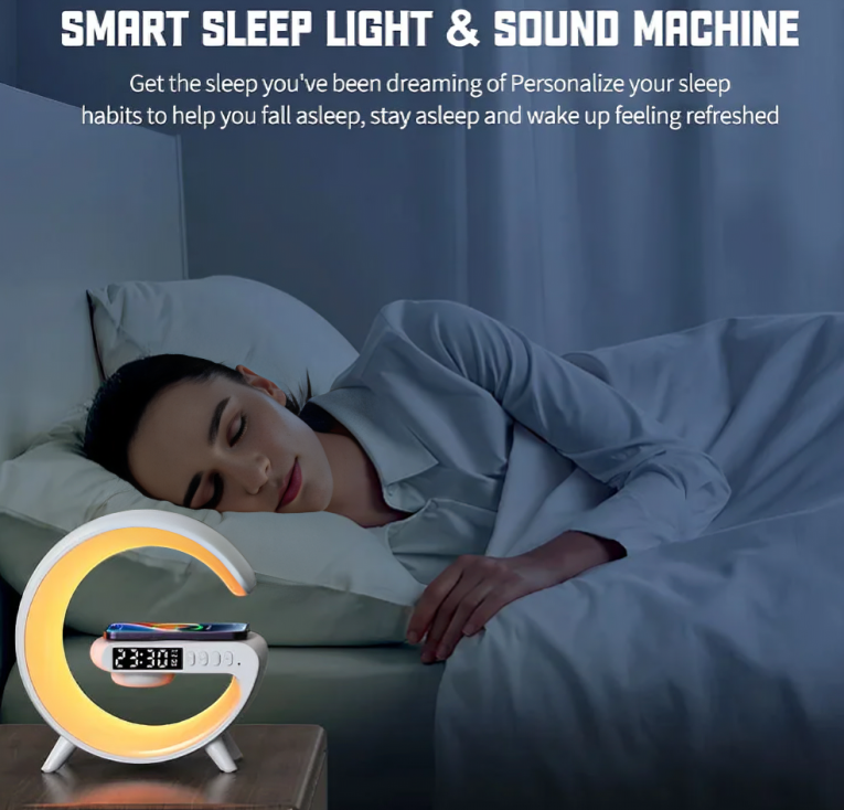 Multifunction Wireless Charger Pad Stand Speaker TF RGB Night Light 15W Fast Charging Station for iPhone Samsung Xiaomi Huawei