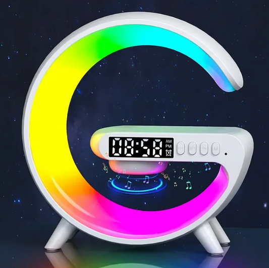 Multifunction Wireless Charger Pad Stand Speaker TF RGB Night Light 15W Fast Charging Station for iPhone Samsung Xiaomi Huawei